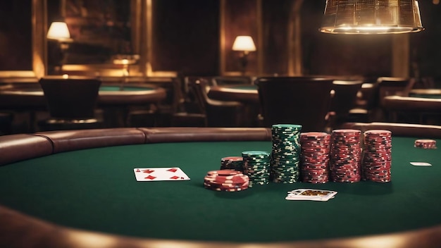 El fondo de la mesa de póquer