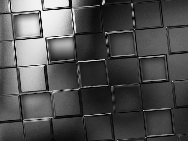 Fondo de metal abstracto con cuadrados