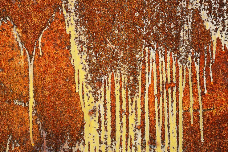 Foto fondo de metal oxidado con líneas verticales
