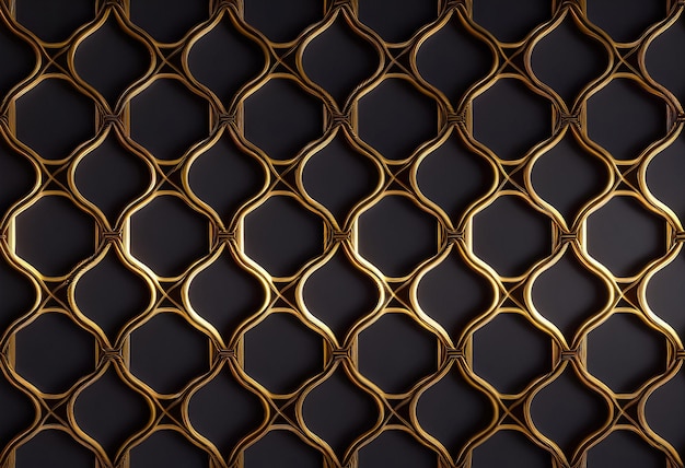 Fondo metálico de oro de lujo negro telón de fondo de diseño premium geométrico abstracto ilustración 3D