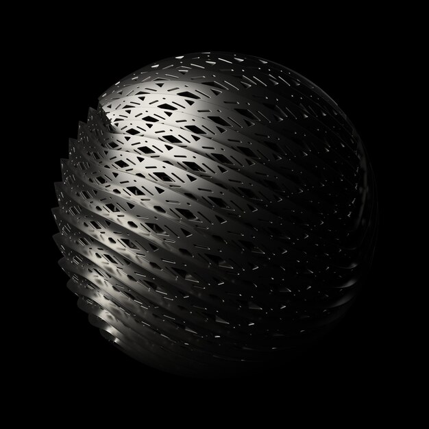 Fondo de metall de render 3d. Superficie de desplazamiento. Patrones aleatorios extraídos de la forma de esfera.