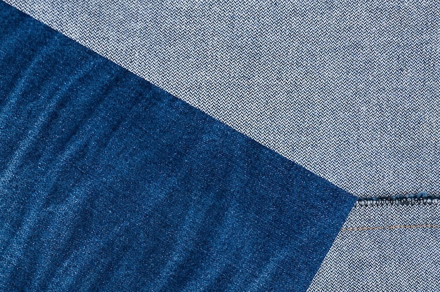 Fondo de mezclilla azul Textura de jeans de mezclilla azul Fondo de jeans