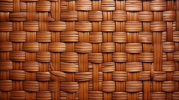 Fondo de mimbre de textura rústica con tejido natural y orgánico