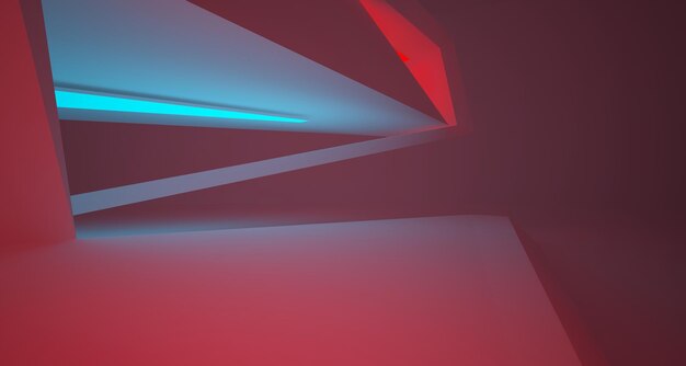 Fondo minimalista arquitectónico abstracto Espectáculo láser en el espectro ultravioleta Moderno