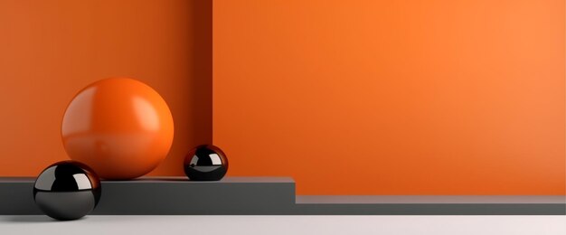 Fondo minimalista con diseño de estilo 3d y espacio de copia