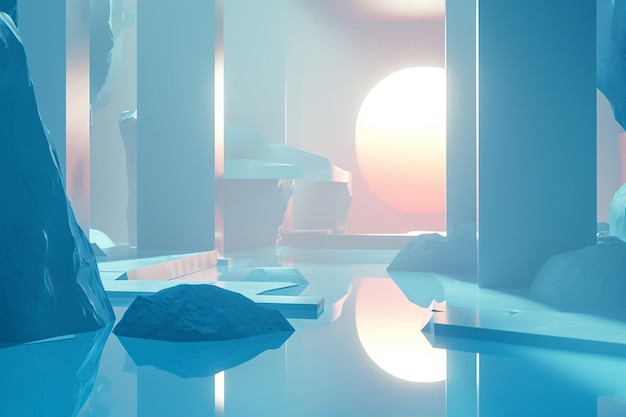 Fondo minimalista y elegante en 3D