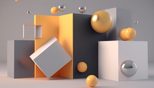 Fondo minimalista Representación 3d IA generativa