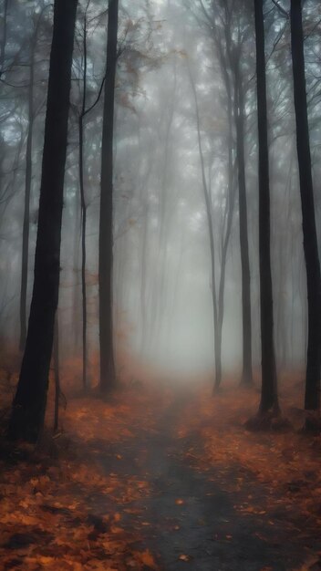 El fondo misterioso del horror de Halloween borroso la foto borrosa del extraño fondo borroso del bosque de Halloween
