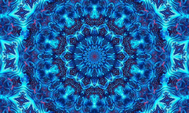 Fondo místico forma de nudo celta, signo mágico azul