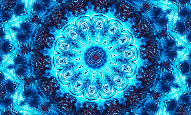 Fondo místico forma de nudo celta, signo mágico azul