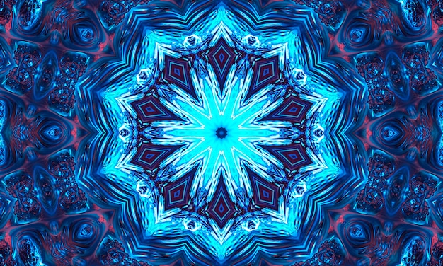 Fondo místico forma de nudo celta, signo mágico azul