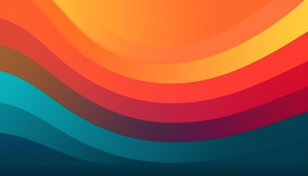 Fondo de moda de color retro minimalista simple Fondo de pantalla colorido abstracto y telón de fondo Arte digital artístico Representación 3d línea geométrica raya barra elemento diseño material onda