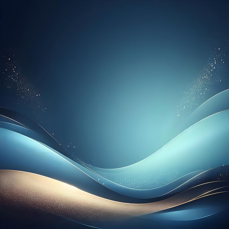 fondo moderno abstractamente ondulado onda azul y dorada