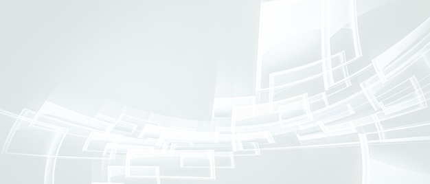 Fondo moderno abstracto con líneas y formas blancas