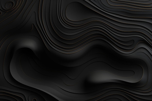 Fondo moderno de papel negro en 3D