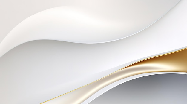 Un fondo moderno y sencillo curvas de oro blanco liso
