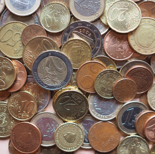 Fondo de monedas de euro