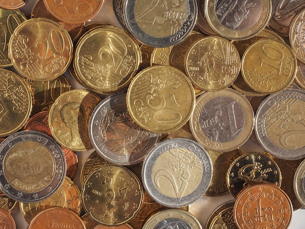 Fondo de monedas de euro