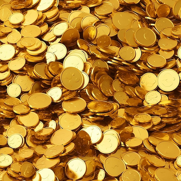fondo de monedas de oro patrón sin costura