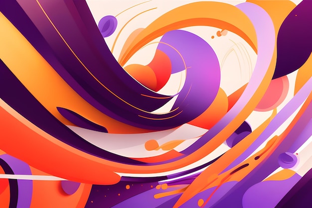 Fondo morado y naranja con formas abstractas