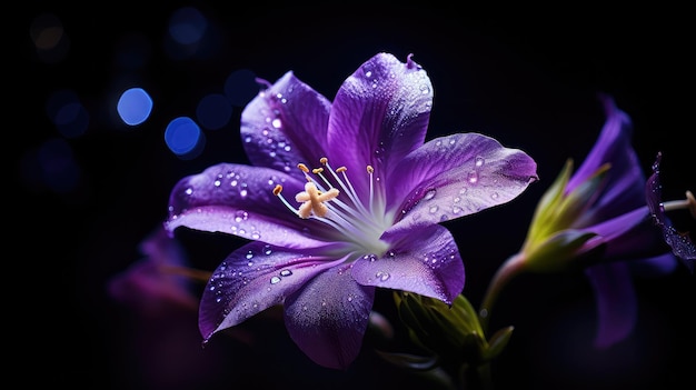 Fondo morado de noche de luna