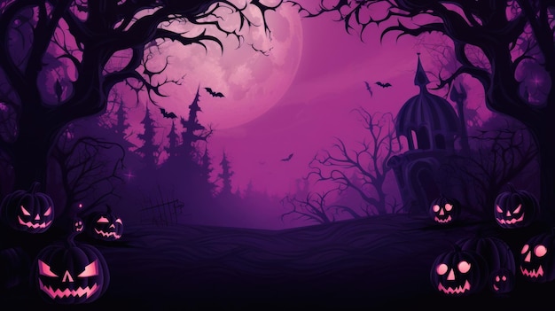 Fondo morado oscuro de Halloween