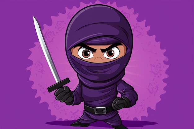 un fondo morado que dice 'ninja' en él