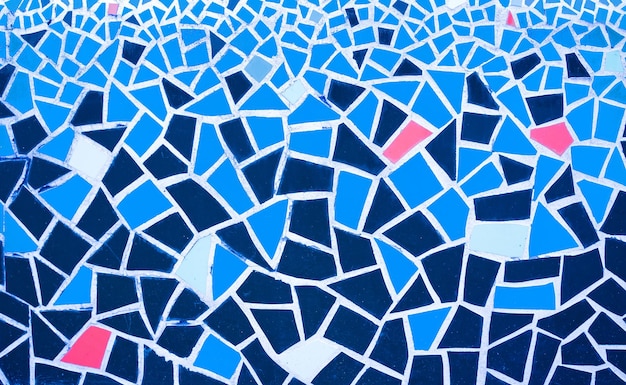 Fondo de mosaico de azulejos de cerámica azul colorido