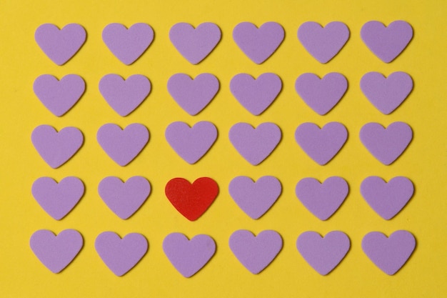 Fondo de mosaico con forma de corazón para recordar el día de san valentín