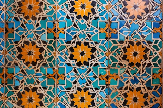 Fondo de mosaico vintage marroquí