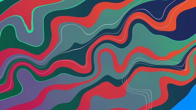 Fondo de movimiento abstracto colorido 4k Liquid Waves