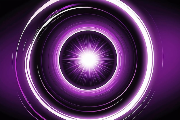 Fondo de movimiento de anillo ligero ilustración vectorial de pantalla ancha de luz violeta elegante