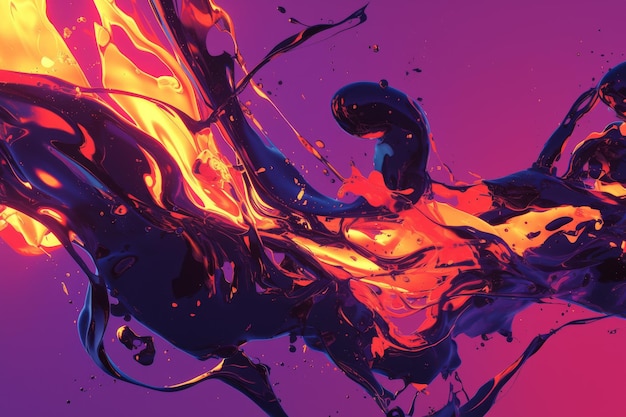 Foto fondo de movimiento líquido abstracto con remolinos de colores vibrantes