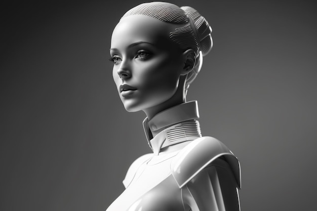Fondo de mujer robot Creado con tecnología generativa Ai