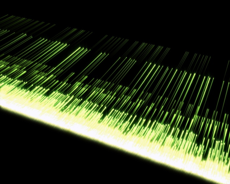 Foto fondo de múltiples líneas verdes