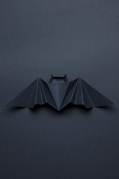 Fondo de murciélagos de Drácula espeluznante de Halloween hecho de origami