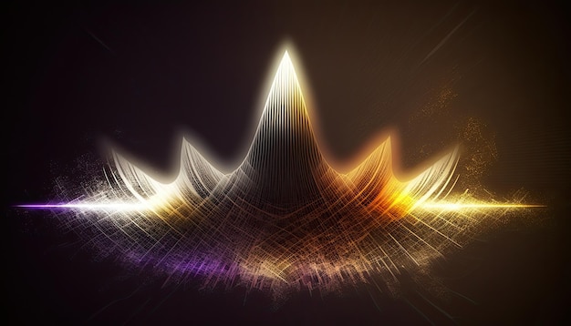 Fondo de música de ondas sonoras abstractas tecnología musical de audio IA generativa