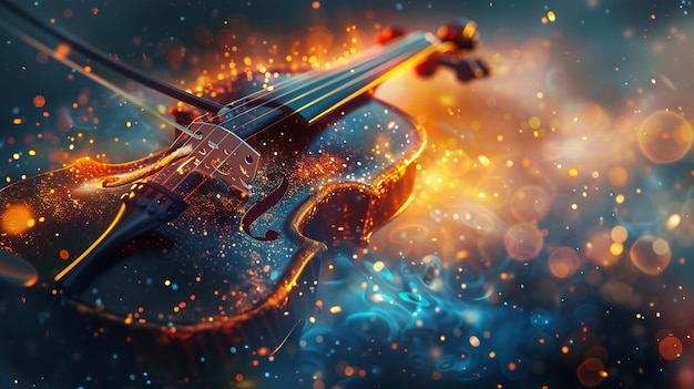 Foto el fondo de la música del violín encantado