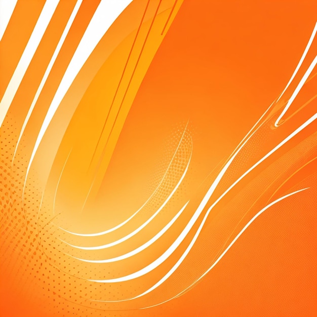 Fondo naranja abstracto vectorial libre con líneas y efecto de medio tono