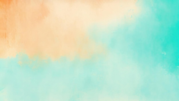 Fondo naranja cian con textura y manchas de pintura grunge vintage y acuarela en apuros