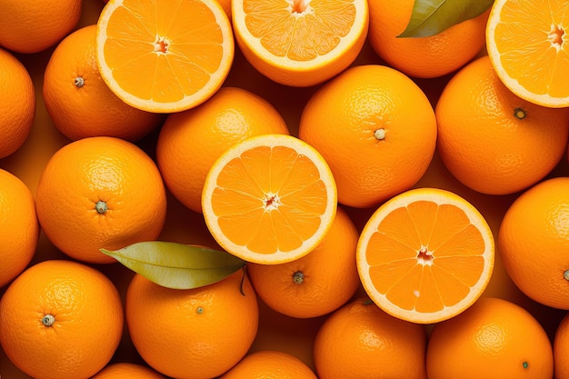 Fondo naranja de comida nutritiva