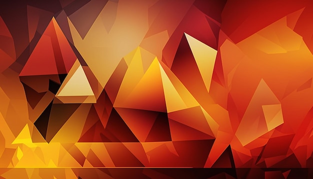 Un fondo naranja y rojo con un patrón de triángulo.
