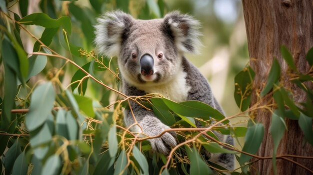 Fondo natural de koala Ilustración AI GenerativexA