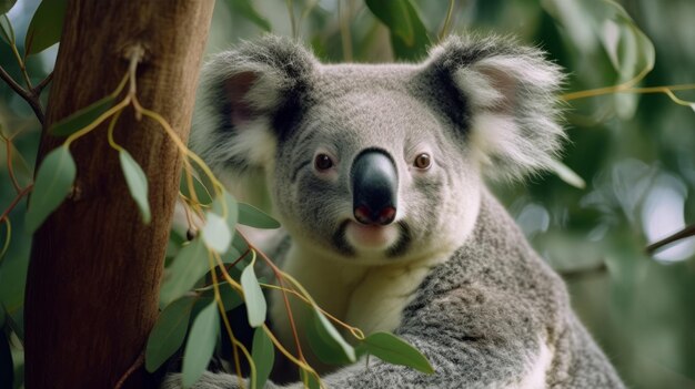 Foto fondo natural de koala ilustración ai generativexa