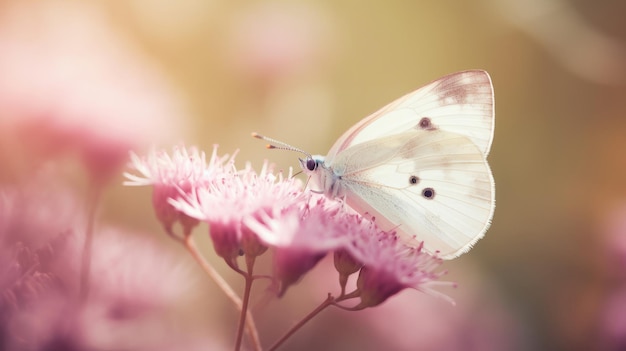 Fondo natural con mariposa Ilustración AI GenerativexA