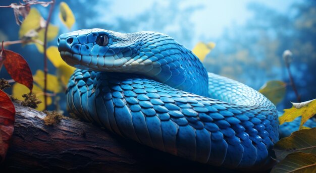 Un fondo natural de serpiente azul