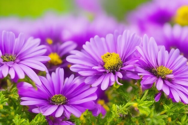 Foto fondo naturaleza flor aster mexicano flores púrpura fondo desenfoque papel pintado flor