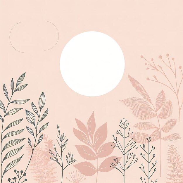 Foto fondo de naturaleza minimalista en estilo boho con espacio de copia para el diseño