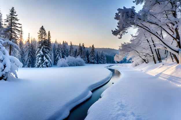 fondo de naturaleza de nieve