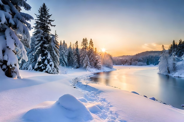 fondo de naturaleza de nieve